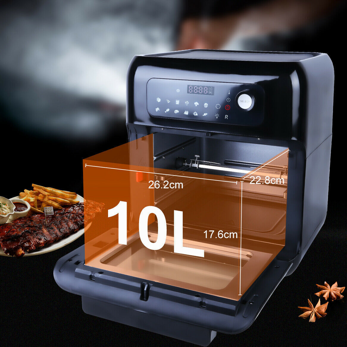Uten 10L Digital Air Fryer – Healthy Oil-Free Kitchen Oven