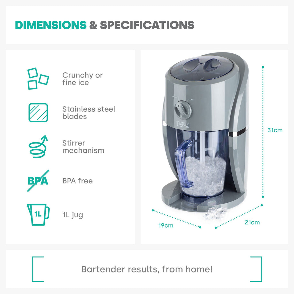 LIVIVO Electric Ice Crusher & Snow Cone Maker
